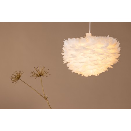 Nicola - Väike ripplamp - Valge / valge kunstsulg