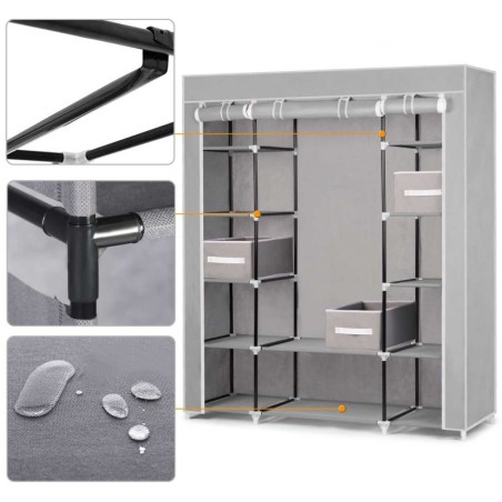 Suur tekstiilist riidekapp sahtlitega - hall | FreshDesign.ee