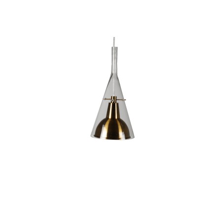 Sirius Pendant läbipaistev klaas kuldse metalliga D250*H400