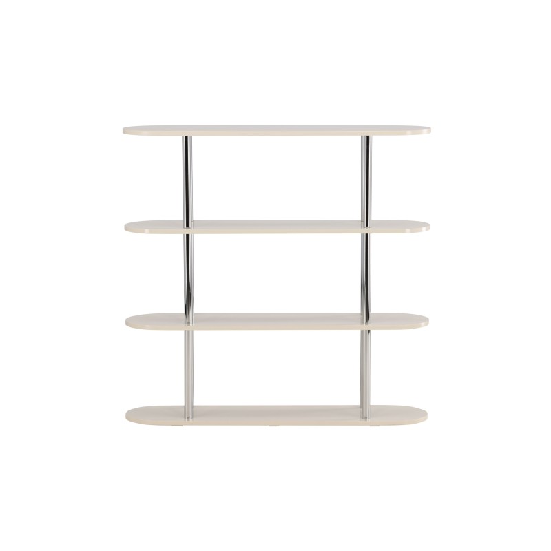 Zino riiul 120x30x116 cm - Hõbedane kroom / MDF lakiga maal