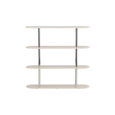 Zino riiul 120x30x116 cm - Hõbedane kroom / MDF lakiga maal