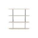 Zino riiul 120x30x116 cm - Hõbedane kroom / MDF lakiga maal