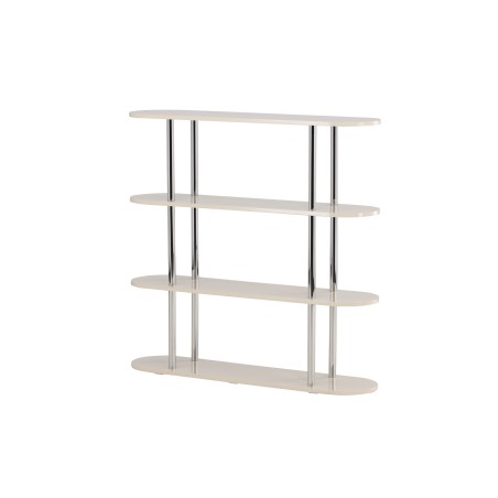 Zino riiul 120x30x116 cm - Hõbedane kroom / MDF lakiga maal