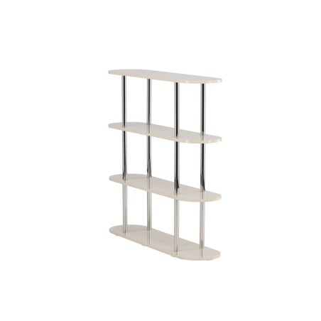 Zino riiul 120x30x116 cm - Hõbedane kroom / MDF lakiga maal