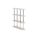 Zino riiul 120x30x116 cm - Hõbedane kroom / MDF lakiga maal