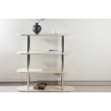 Zino riiul 120x30x116 cm - Hõbedane kroom / MDF lakiga maal