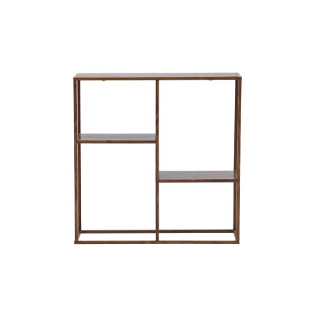Staal raamaturiiul 80x26x81 cm - terasraam pähkel / MDF 3D paberiga