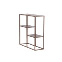 Staal raamaturiiul 80x26x81 cm - terasraam pähkel / MDF 3D paberiga