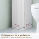 2 vannitoakapi komplekt 3 eemaldatava riiuliga, laius 16cm, wc-kapp, valge