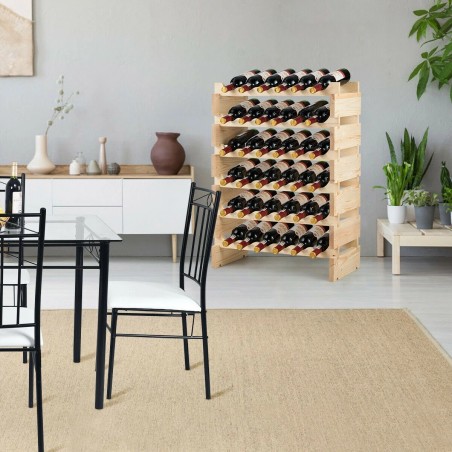 36 pudelit virnastatav puidust modulaarne veiniriiul