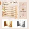Virnastatav modulaarne veiniriiul 60 pudelile 6-astmeline pudeliriiul naturaalsete veinikollektsioonide jaoks