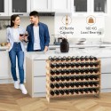 Virnastatav modulaarne veiniriiul 60 pudelile 6-astmeline pudeliriiul naturaalsete veinikollektsioonide jaoks