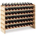 Virnastatav modulaarne veiniriiul 60 pudelile 6-astmeline pudeliriiul naturaalsete veinikollektsioonide jaoks
