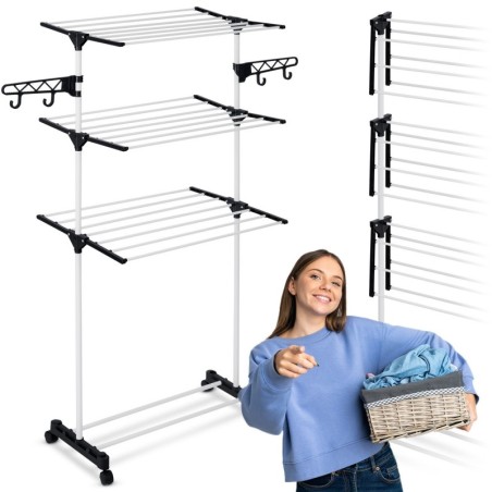 Pesukuivatusrest, kokkupandav, delia, valg... | FreshDesign.ee