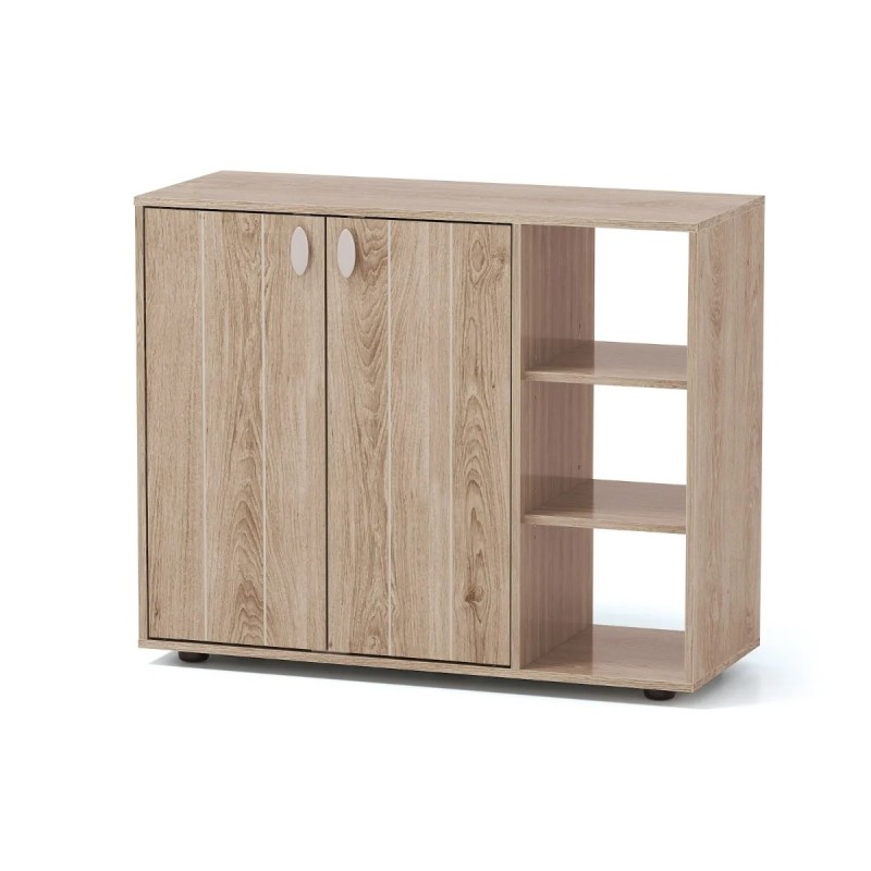 Ustega kingakapp, 3-korruseline reguleeritavate lahtiste riiulitega kingakapp, 80 x 31 x 64,5 cm, naturaalne