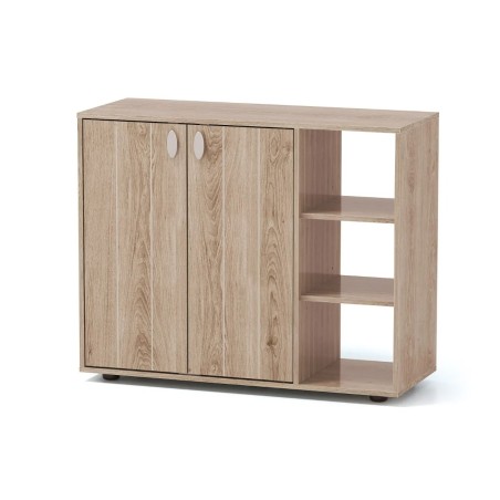 Ustega kingakapp, 3-korruseline reguleeritavate lahtiste riiulitega kingakapp, 80 x 31 x 64,5 cm, naturaalne