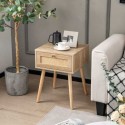Boho öökapp käsitsi kootud rotangist kaunistusega – naturaalne