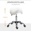 Reguleeritava kõrgusega pöörlev sadultaburet 49–61 cm, kreemvalge