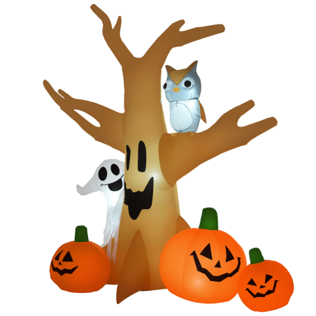 Täispuhutav valgustusega Halloweeni kummituspuu, 120/240 cm