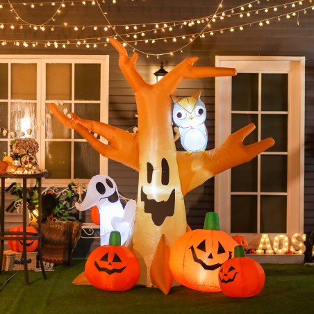 Täispuhutav valgustusega Halloweeni kummituspuu, 120/240 cm