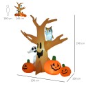 Täispuhutav valgustusega Halloweeni kummituspuu, 120/240 cm