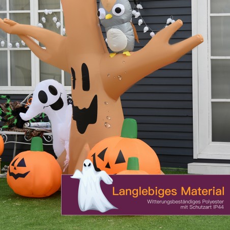 Täispuhutav valgustusega Halloweeni kummituspuu, 120/240 cm