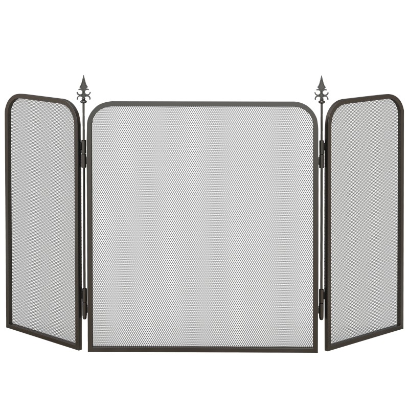 Kokkupandav metallist sädemekaitse kaminale, 96 × 1,3 × 56 cm