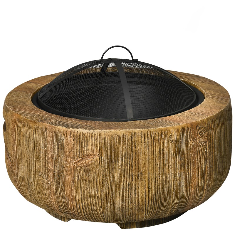 Kännukujundusega lõkkealus sädemevõre ja söerestiga, Ø61,5 × 39 cm