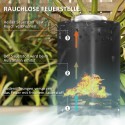 Roostevabast terasest suitsuvaba tulekauss tulehargiga, must, Ø16 × 25 cm