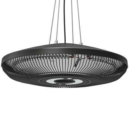 Riputatav 2000 W süsinikelemendiga infrapuna-laesoojendi LED-valgustuse, puute- ja kaugjuhtimise ning kahe kütterežiimiga