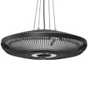Riputatav 2000 W süsinikelemendiga infrapuna-laesoojendi LED-valgustuse, puute- ja kaugjuhtimise ning kahe kütterežiimiga