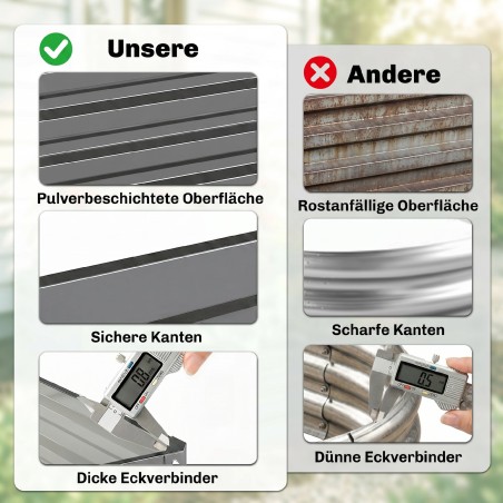 Helehalli teraskorpusega aiapeenar 120 × 120 × 30 cm