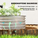 2-osaline modulaarsete metallist kõrgpeenarde komplekt, Ø60 × 30 cm, hõbedane