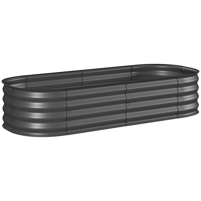 Modulaarne metallist kõrgpeenar kaitstud servade ja avatud põhjaga, 150 × 62 × 30 cm, tumehall