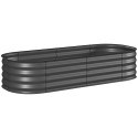Modulaarne metallist kõrgpeenar kaitstud servade ja avatud põhjaga, 150 × 62 × 30 cm, tumehall