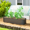 Modulaarne metallist kõrgpeenar kaitstud servade ja avatud põhjaga, 150 × 62 × 30 cm, tumehall