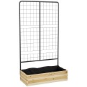 Kõrgpeenar ronimisvõre ja fliisist sisevoodriga, puit ja teras, 80 × 38 × 145 cm, must