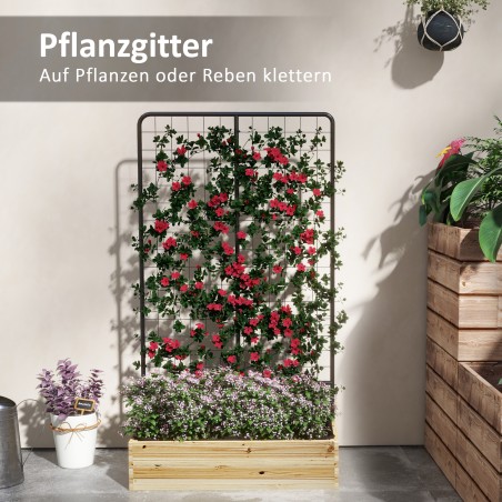 Kõrgpeenar ronimisvõre ja fliisist sisevoodriga, puit ja teras, 80 × 38 × 145 cm, must