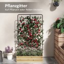 Kõrgpeenar ronimisvõre ja fliisist sisevoodriga, puit ja teras, 80 × 38 × 145 cm, must