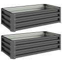 2-osaline metallist kõrgpeenarde komplekt, avatud põhjaga, 110 × 50 × 30 cm