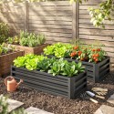 2-osaline metallist kõrgpeenarde komplekt, avatud põhjaga, 110 × 50 × 30 cm