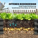 2-osaline metallist kõrgpeenarde komplekt, avatud põhjaga, 110 × 50 × 30 cm