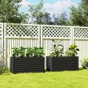 2-osaline sügav metallist kõrgpeenarde komplekt, 120 × 60 × 60 cm, tumehall
