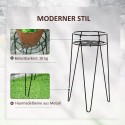 3-osaline metallist lillealuste komplekt, must, kuni Ø16 cm pottidele