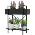 2-astmeline metallist taimealus lillepottidele, must
