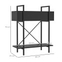 2-astmeline metallist taimealus lillepottidele, must