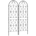 2-osaline metallist ronivõre ronitaimedele, 50 × 150 cm, must