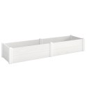 Plastist ühendatav kõrgpeenar külvikastina, 197 × 54 × 33 cm, valge