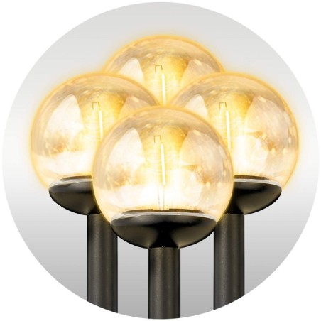Päikeselamp läbipaistev pall 4 tk | FreshDesign.ee