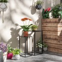 2-osaline Skandinaavia stiilis metallraamiga lillealuste komplekt, must